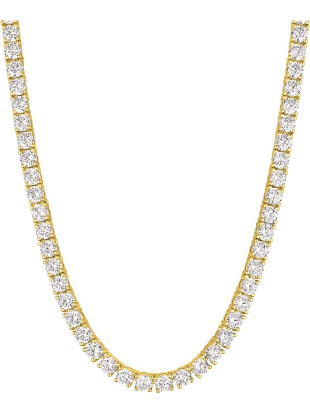 Elegant Tennis Necklace for Women | 14K Gold Plated CZ Choker Jewelry